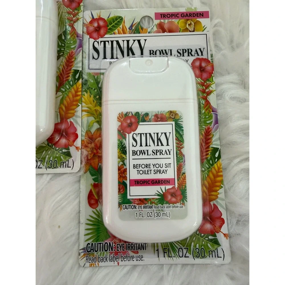 Lot of 2 Stinky Bowl Spray Tropic Garden Before You Sit Toilet Spray 1oz Each